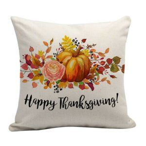 New Happy Thanksgiving Cushion Pillow Cover Autumn